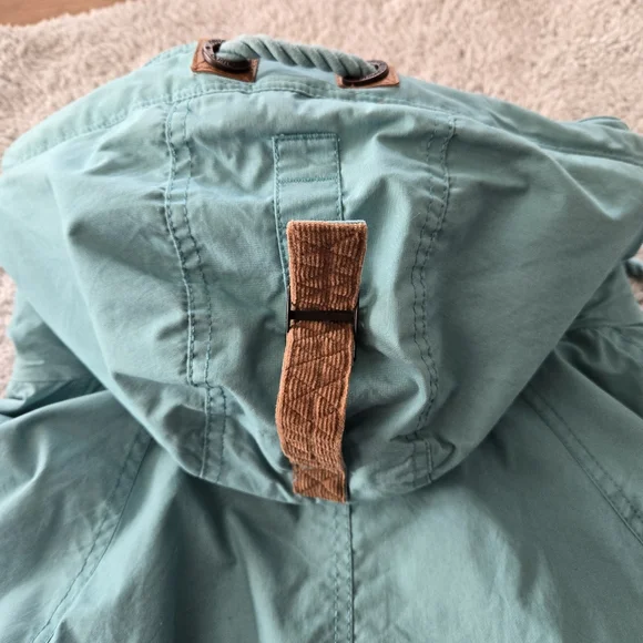 Naketano Benflicker Womens M Blue Teal Anorak Hooded Pullover Jacket Half Zip - Picture 5 of 16